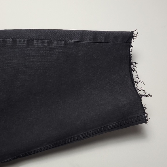 BA&SH NWT Brune Bermuda Blackstone Lady Long Shorts Demin Cotton Black Size 2 - Picture 2 of 16